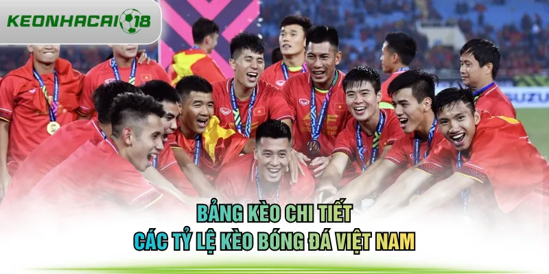 Bảng kèo chi tiết các tỷ lệ kèo bóng đá Việt Nam