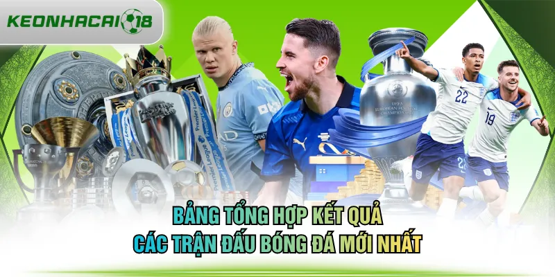 Bảng tổng hợp kết quả các trận đấu bóng đá mới nhất